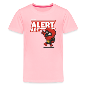 Alert Ape Character Comfort Kids Tee - pink