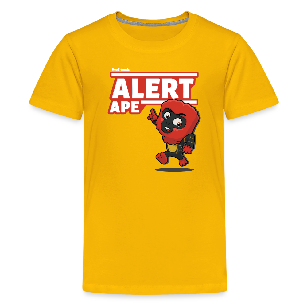 Alert Ape Character Comfort Kids Tee - sun yellow