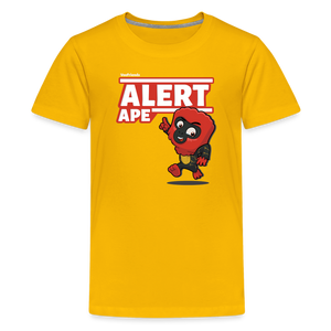 Alert Ape Character Comfort Kids Tee - sun yellow