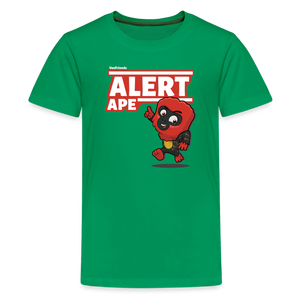 Alert Ape Character Comfort Kids Tee - kelly green