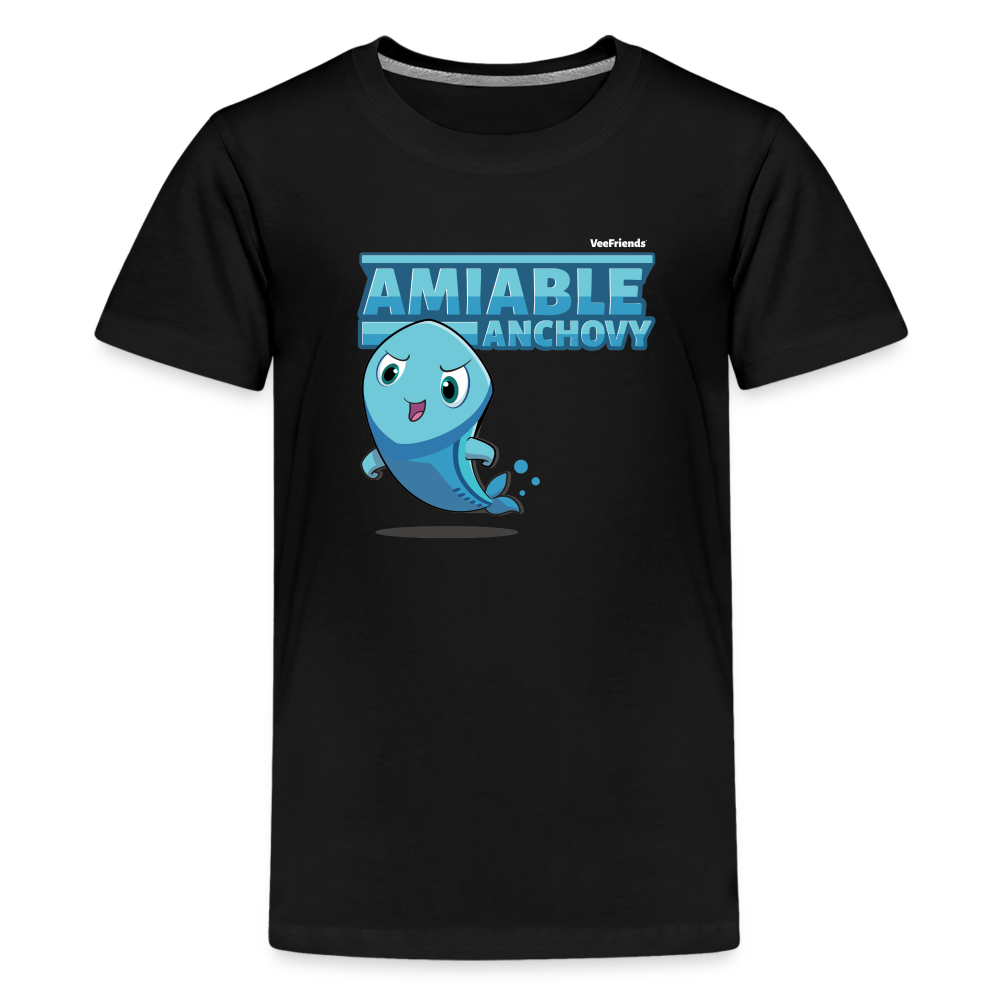 Amiable Anchovy Character Comfort Kids Tee - black