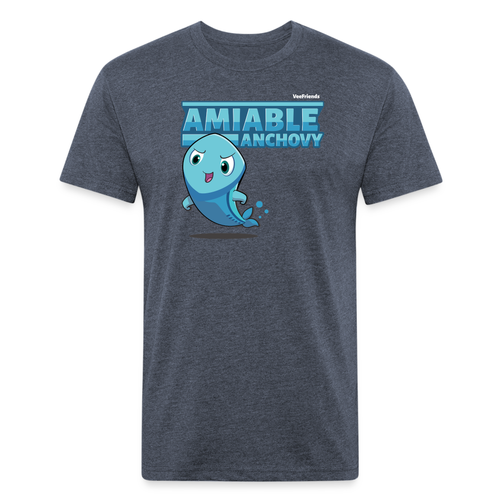 Amiable Anchovy Character Comfort Adult Tee - heather navy