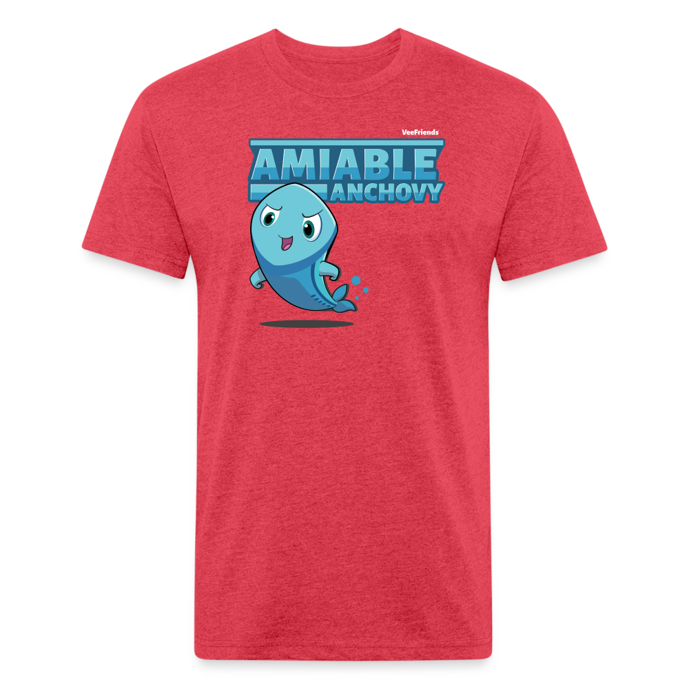 Amiable Anchovy Character Comfort Adult Tee - heather red