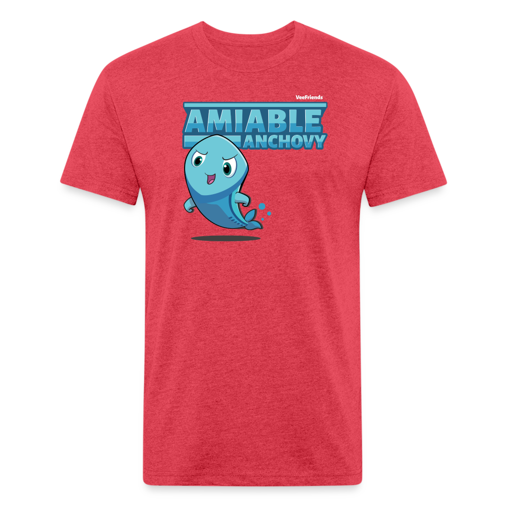 
            
                Load image into Gallery viewer, Amiable Anchovy Character Comfort Adult Tee - heather red
            
        