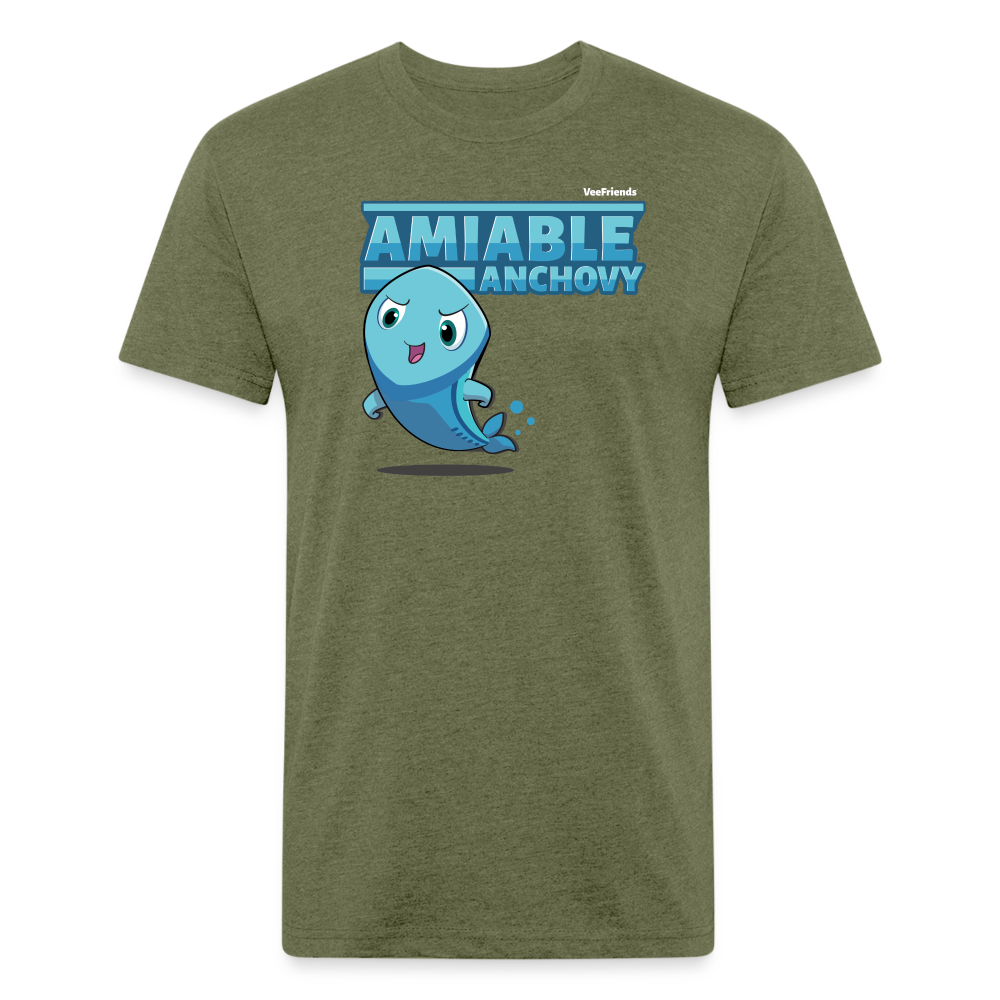 Amiable Anchovy Character Comfort Adult Tee - heather military green