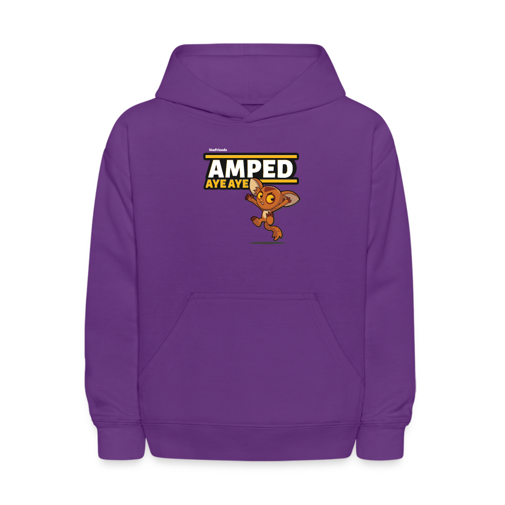 Amped Aye Aye Character Comfort Kids Hoodie - purple