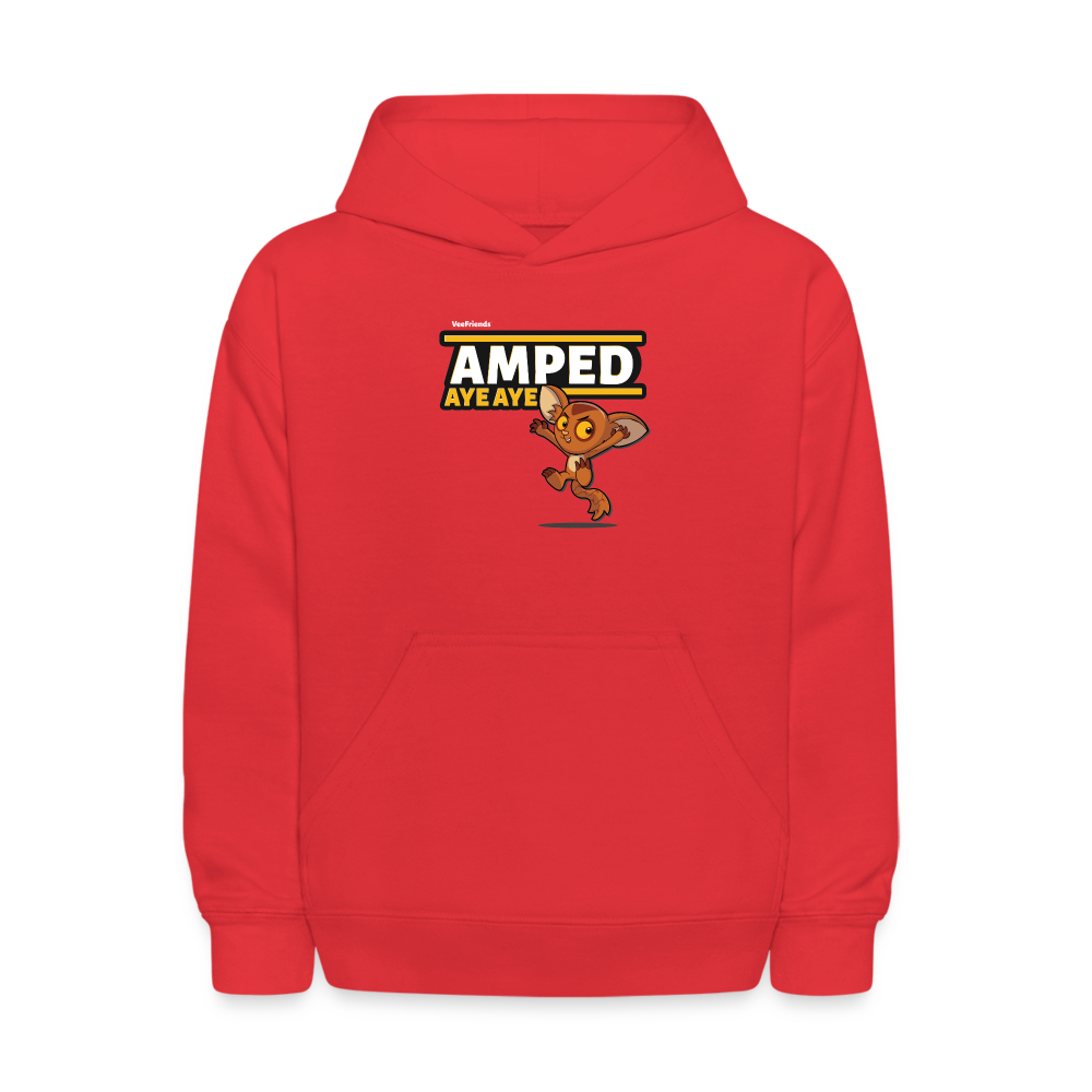 Amped Aye Aye Character Comfort Kids Hoodie - red