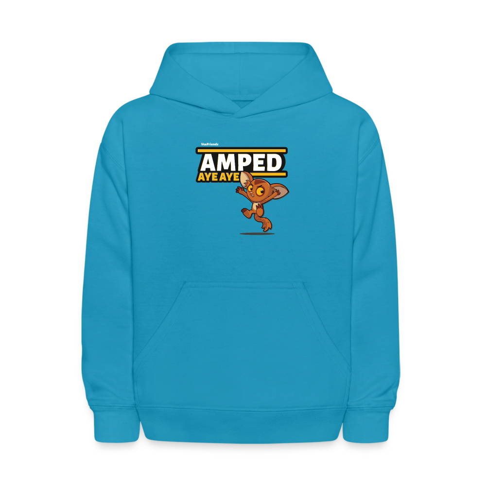 Amped Aye Aye Character Comfort Kids Hoodie - turquoise