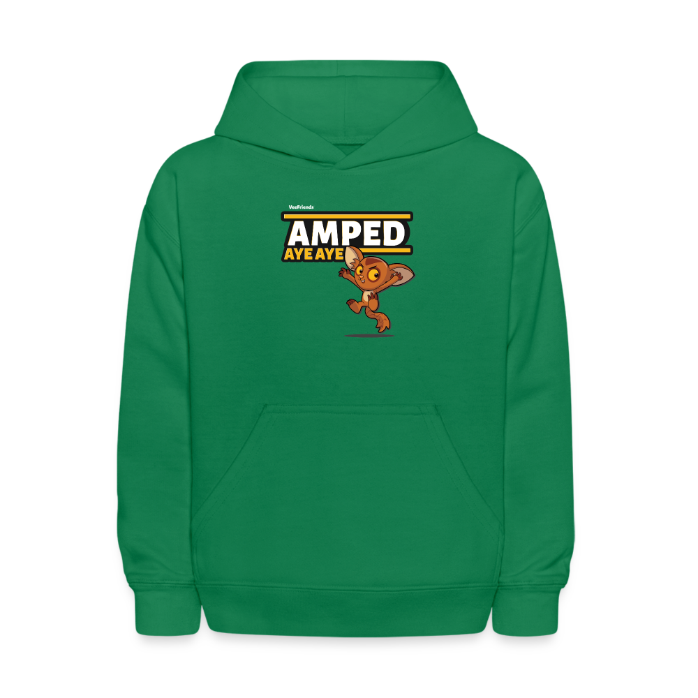 Amped Aye Aye Character Comfort Kids Hoodie - kelly green