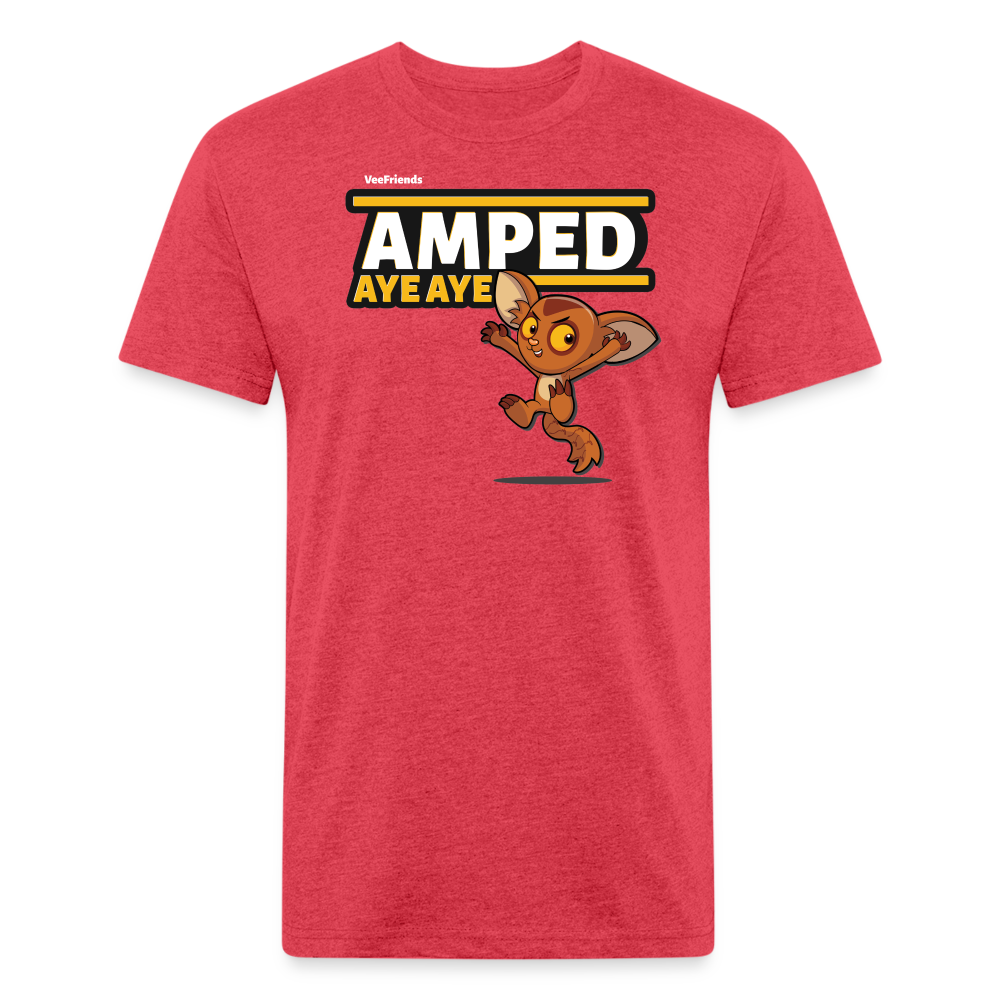 Amped Aye Aye Character Comfort Adult Tee - heather red