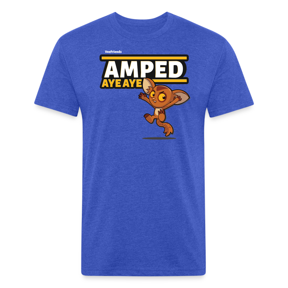 Amped Aye Aye Character Comfort Adult Tee - heather royal