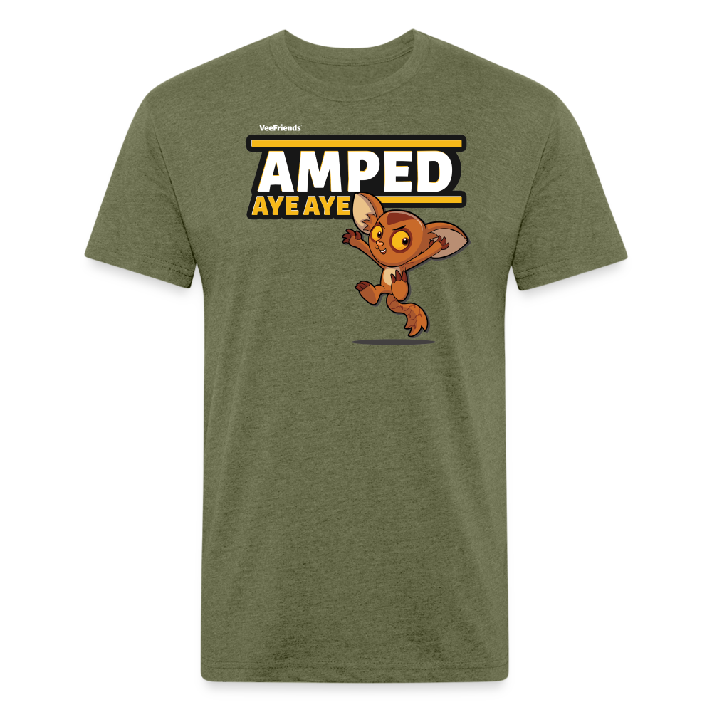 Amped Aye Aye Character Comfort Adult Tee - heather military green