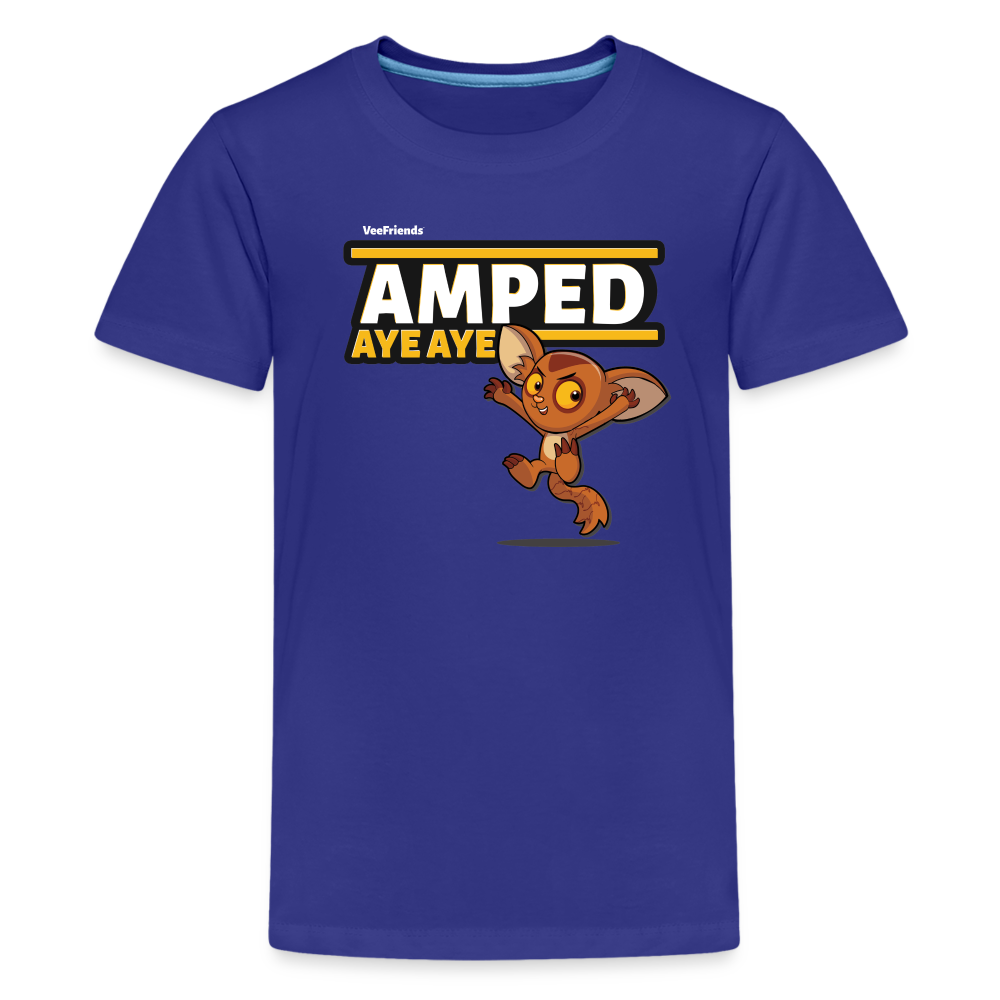 Amped Aye Aye Character Comfort Kids Tee - royal blue