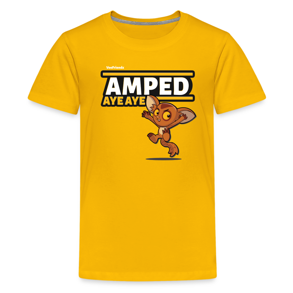 Amped Aye Aye Character Comfort Kids Tee - sun yellow