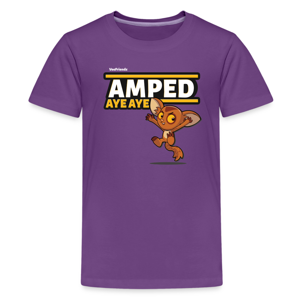 Amped Aye Aye Character Comfort Kids Tee - purple