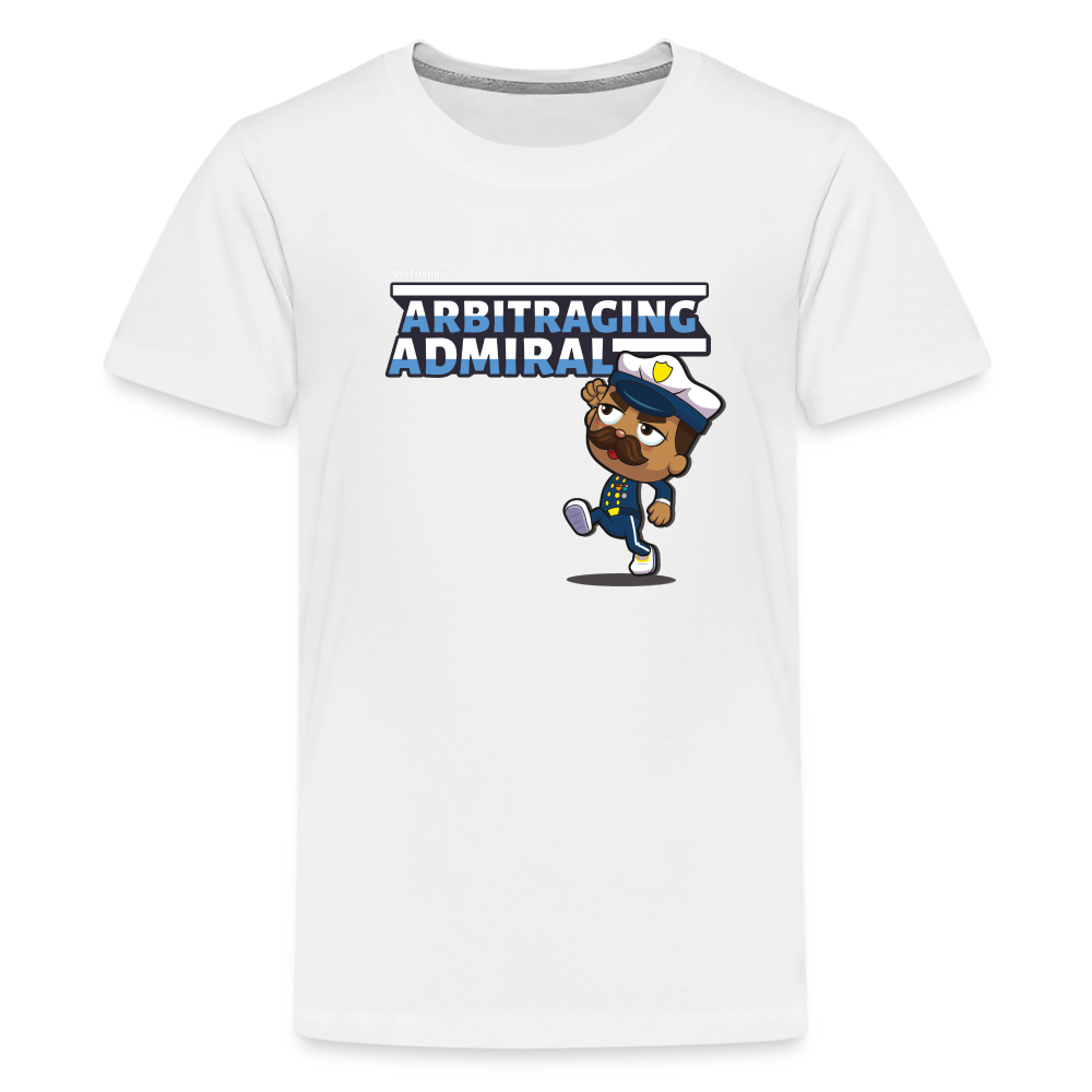 
            
                Load image into Gallery viewer, Arbitraging Admiral Character Comfort Kids Tee - white
            
        