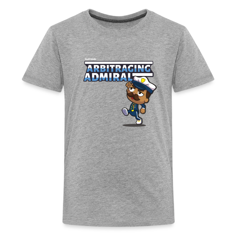 
            
                Load image into Gallery viewer, Arbitraging Admiral Character Comfort Kids Tee - heather gray
            
        