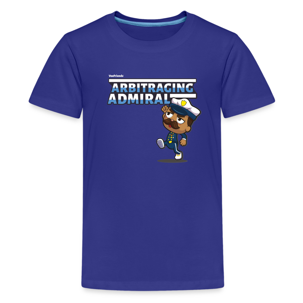 Arbitraging Admiral Character Comfort Kids Tee - royal blue