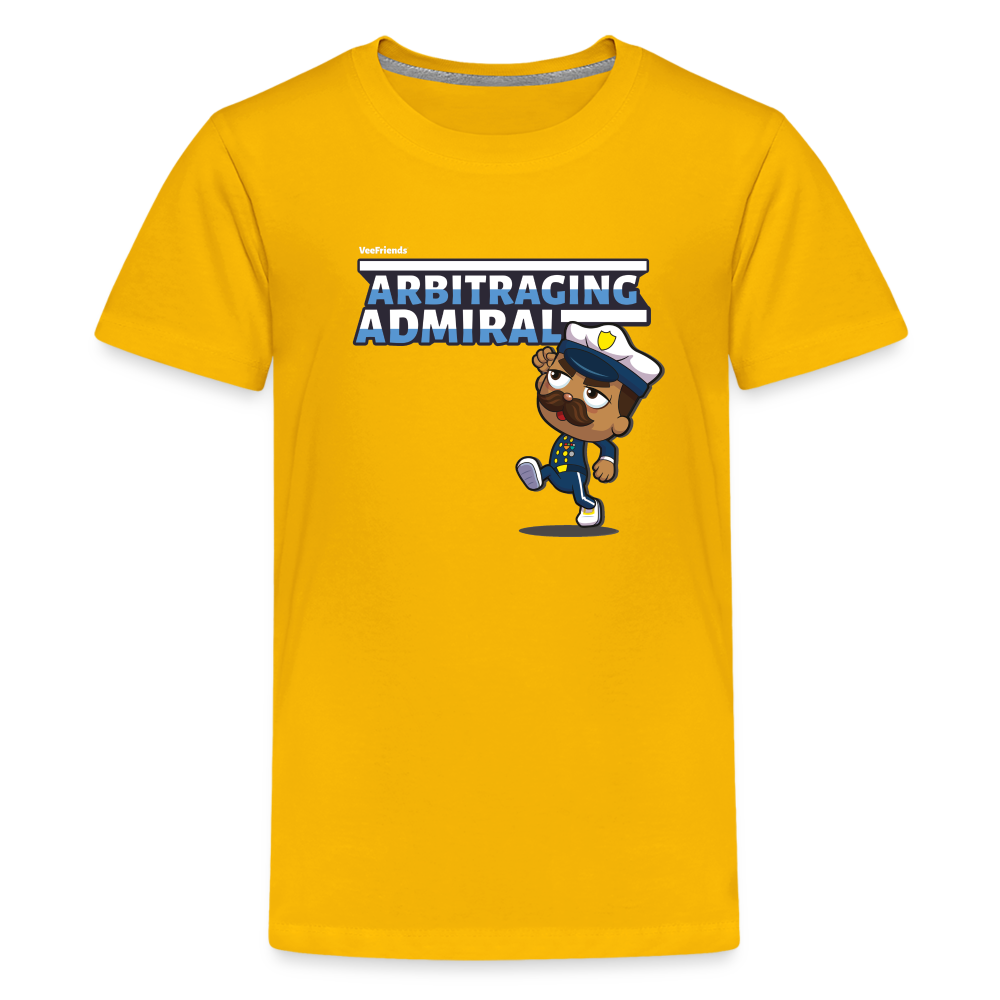 Arbitraging Admiral Character Comfort Kids Tee - sun yellow