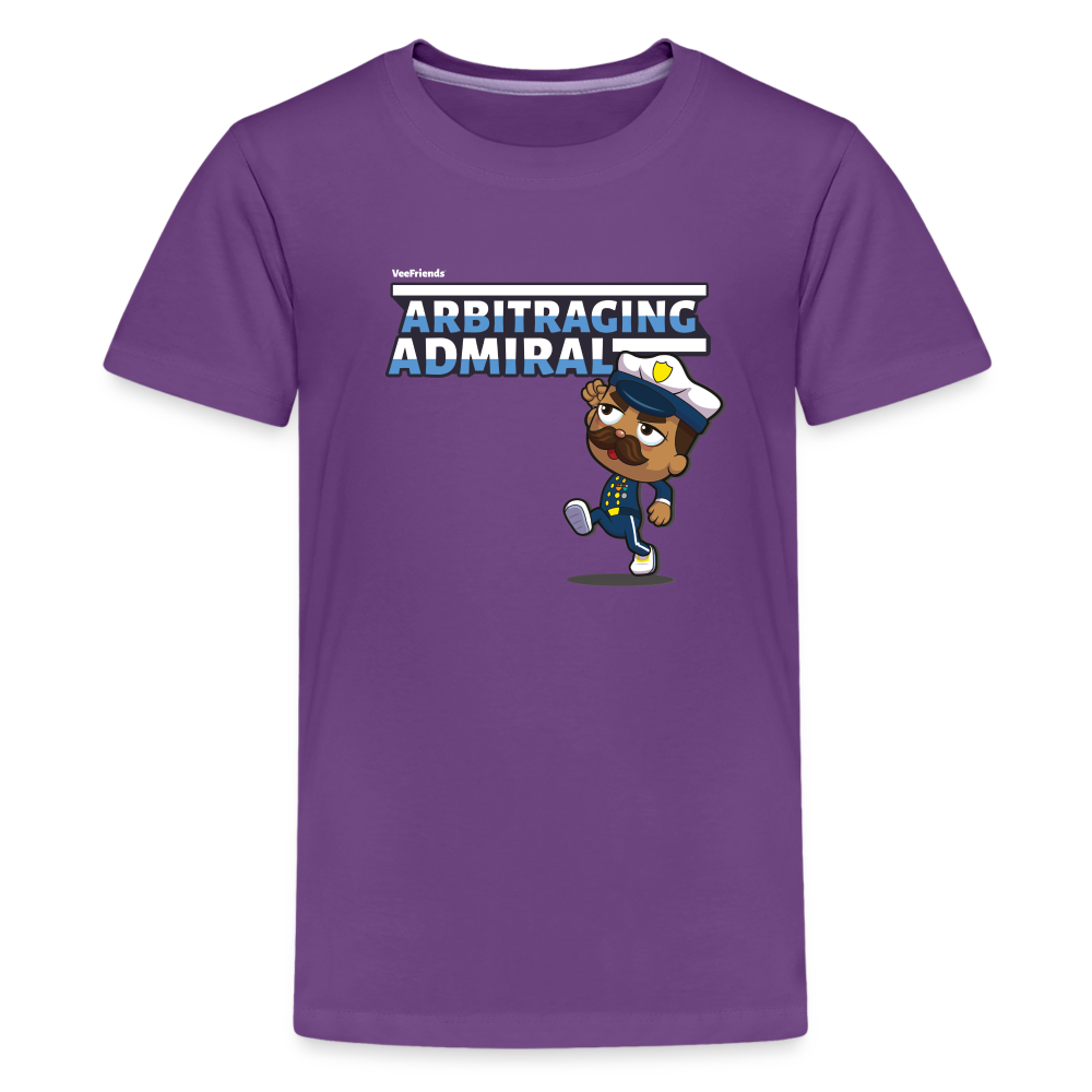 Arbitraging Admiral Character Comfort Kids Tee - purple