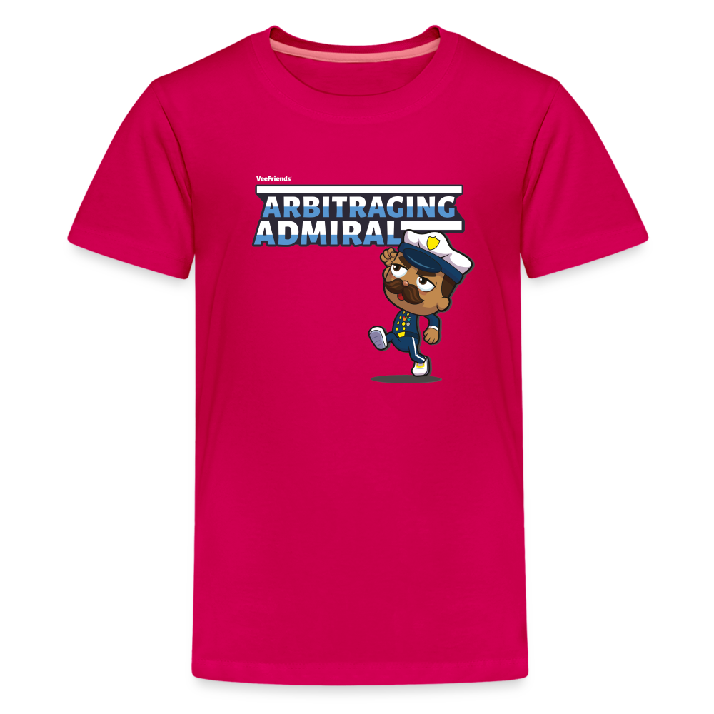 Arbitraging Admiral Character Comfort Kids Tee - dark pink
