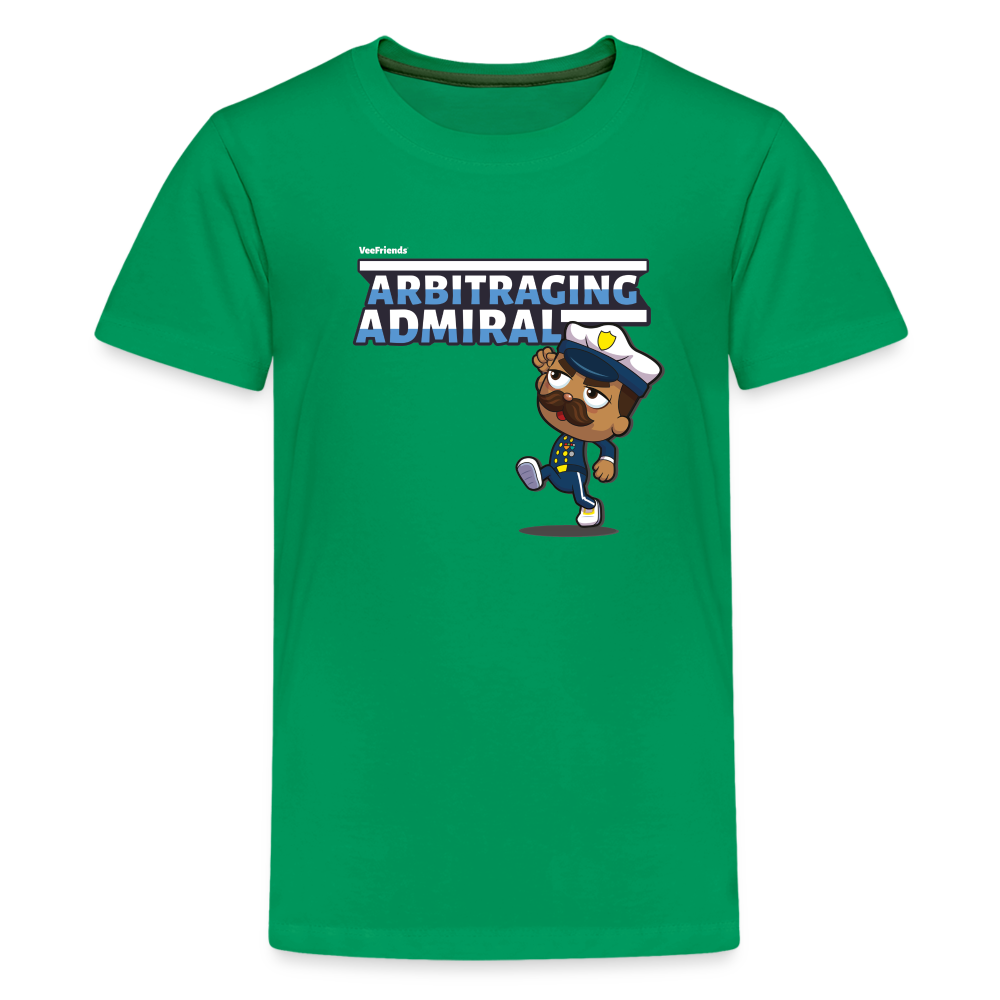 Arbitraging Admiral Character Comfort Kids Tee - kelly green