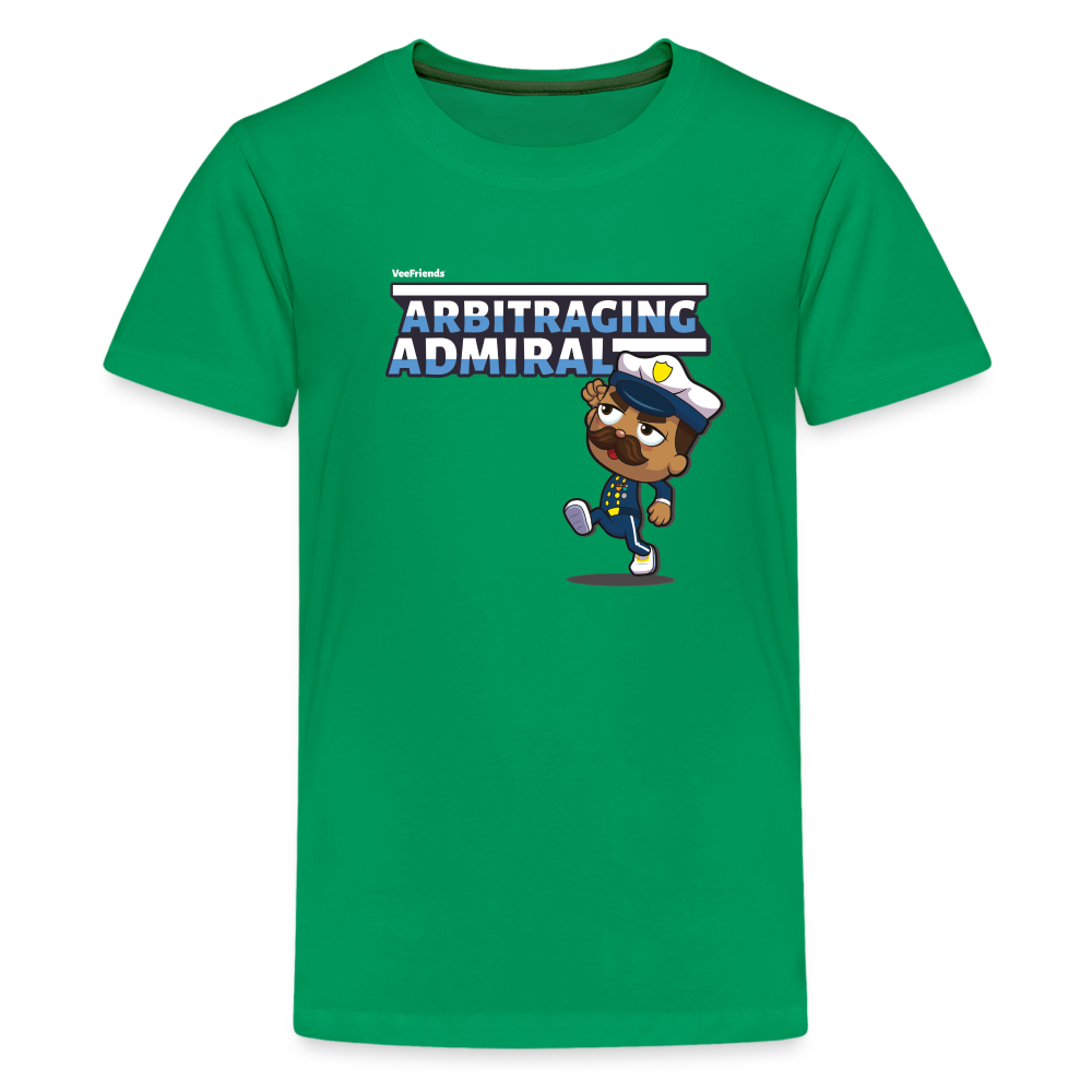 
            
                Load image into Gallery viewer, Arbitraging Admiral Character Comfort Kids Tee - kelly green
            
        