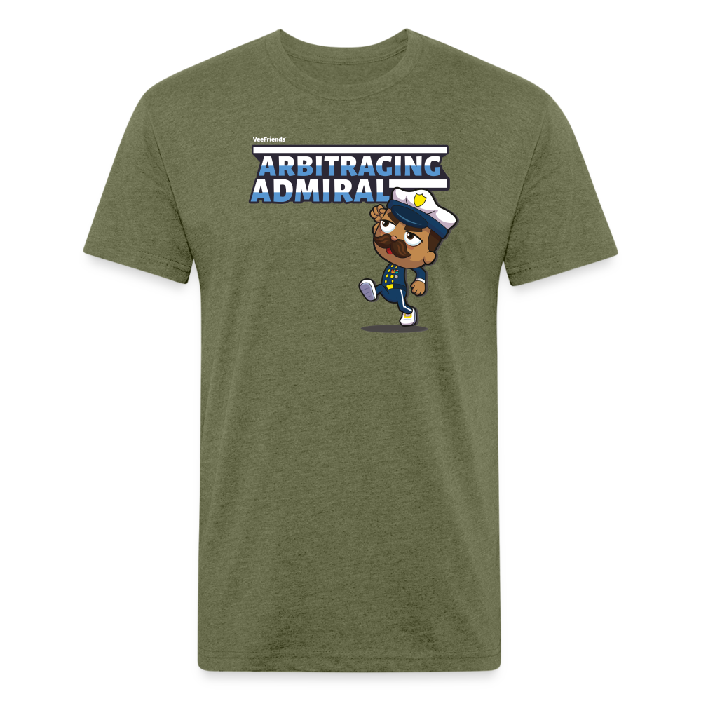 Arbitraging Admiral Character Comfort Adult Tee - heather military green