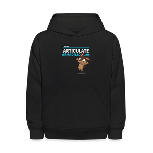 
            
                Load image into Gallery viewer, Articulate Armadillo Character Comfort Kids Hoodie - black
            
        