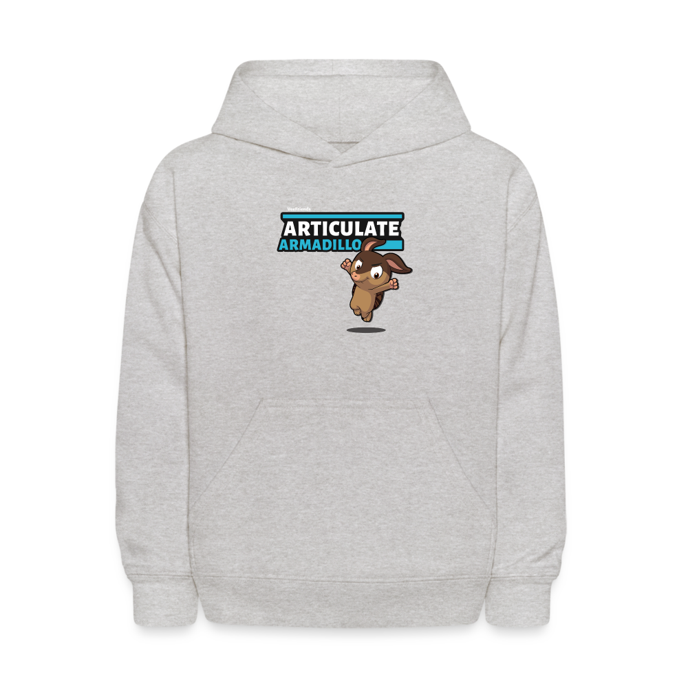 
            
                Load image into Gallery viewer, Articulate Armadillo Character Comfort Kids Hoodie - heather gray
            
        