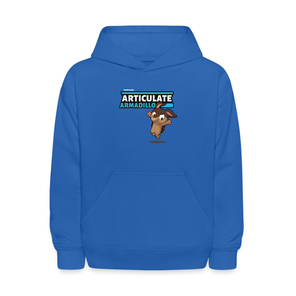 Articulate Armadillo Character Comfort Kids Hoodie - royal blue