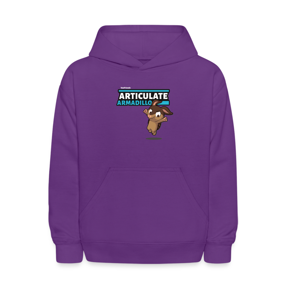
            
                Load image into Gallery viewer, Articulate Armadillo Character Comfort Kids Hoodie - purple
            
        