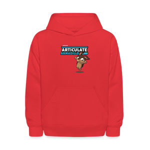 
            
                Load image into Gallery viewer, Articulate Armadillo Character Comfort Kids Hoodie - red
            
        