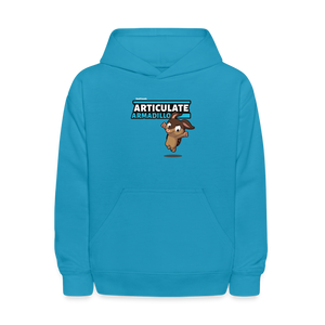 Articulate Armadillo Character Comfort Kids Hoodie - turquoise