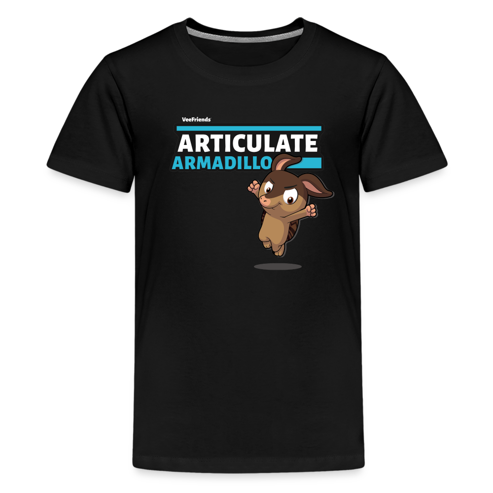 
            
                Load image into Gallery viewer, Articulate Armadillo Character Comfort Kids Tee - black
            
        