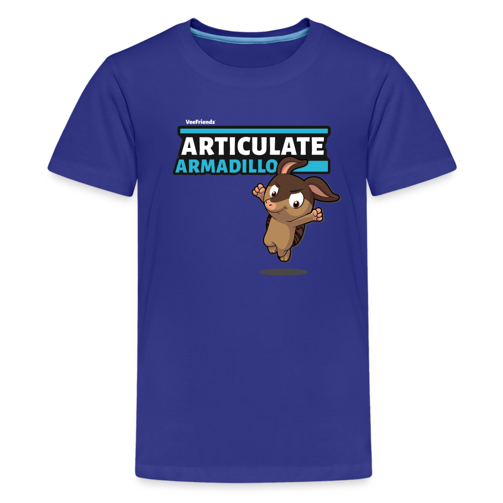 Articulate Armadillo Character Comfort Kids Tee - royal blue