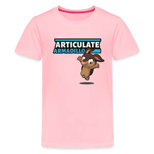 Articulate Armadillo Character Comfort Kids Tee - pink