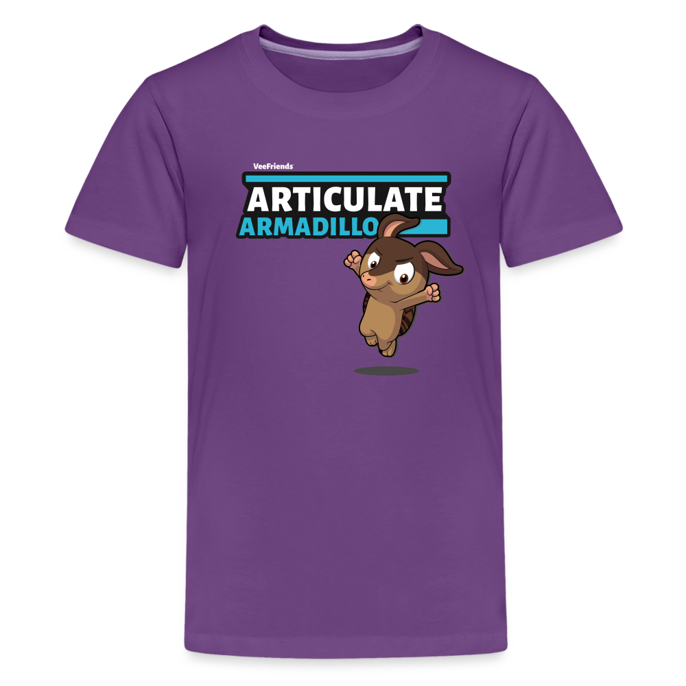 Articulate Armadillo Character Comfort Kids Tee - purple