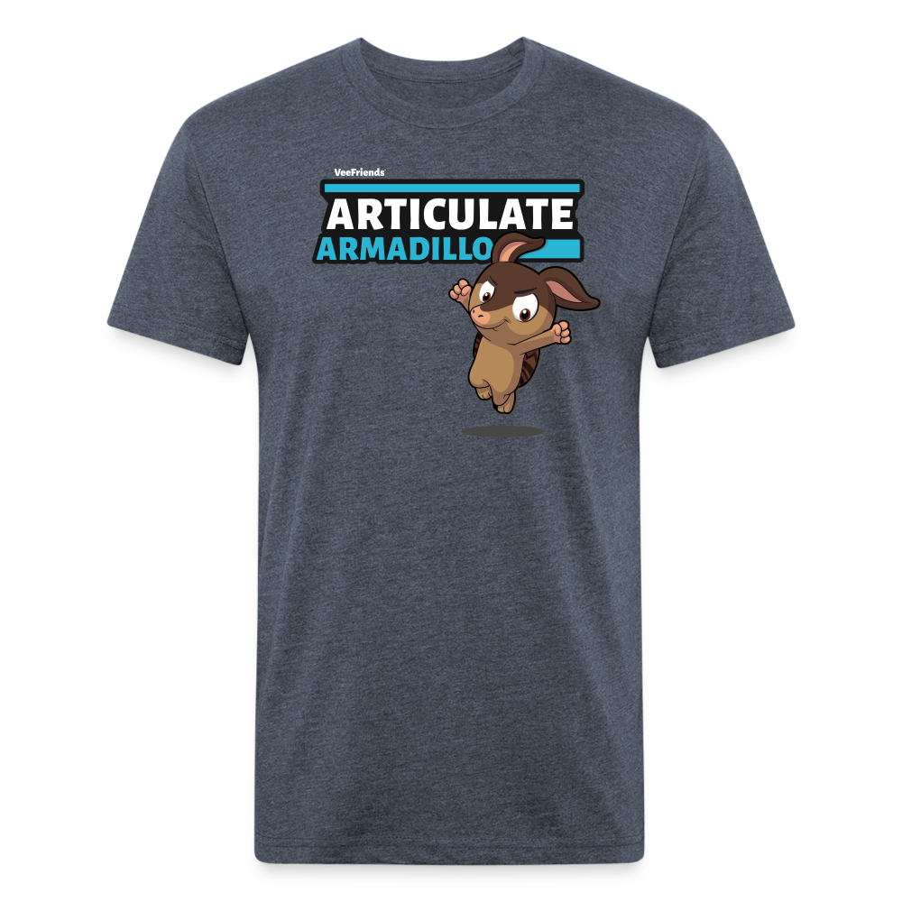 Articulate Armadillo Character Comfort Adult Tee - heather navy