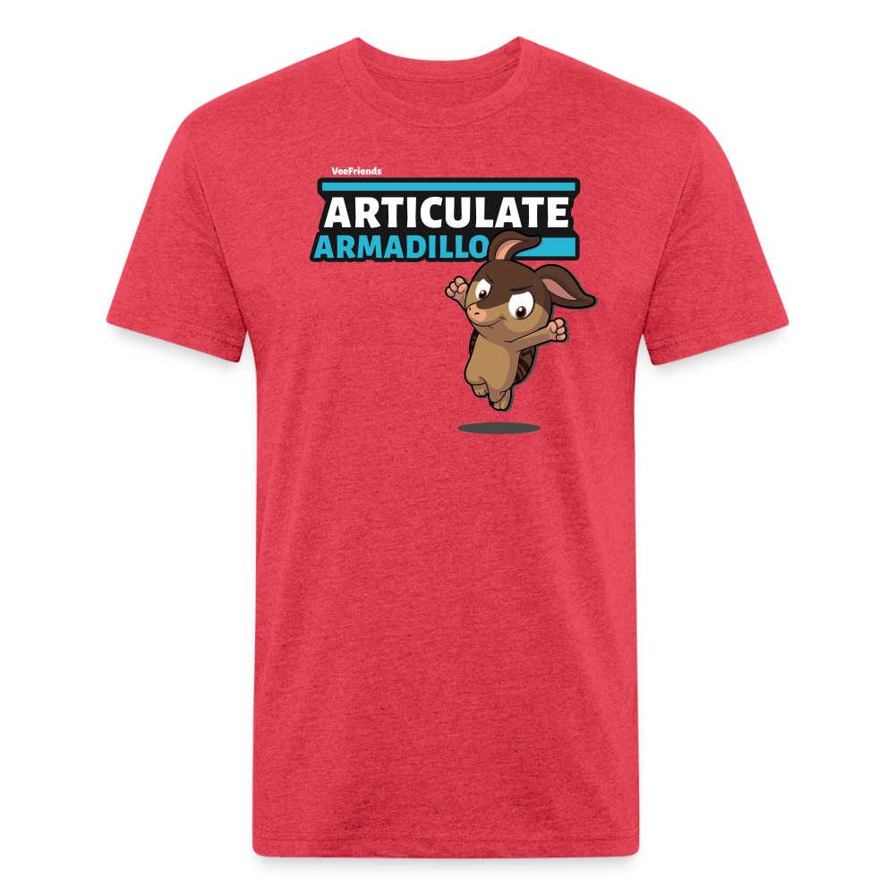 Articulate Armadillo Character Comfort Adult Tee - heather red