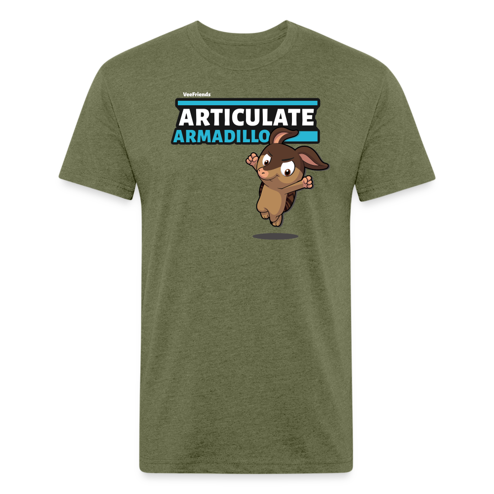 Articulate Armadillo Character Comfort Adult Tee - heather military green
