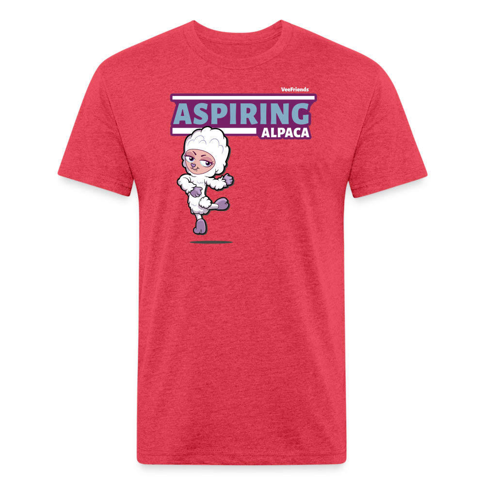 Aspiring Alpaca Character Comfort Adult Tee - heather red