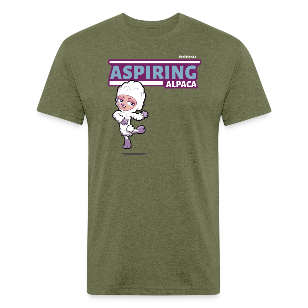 Aspiring Alpaca Character Comfort Adult Tee - heather military green