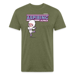Aspiring Alpaca Character Comfort Adult Tee - heather military green