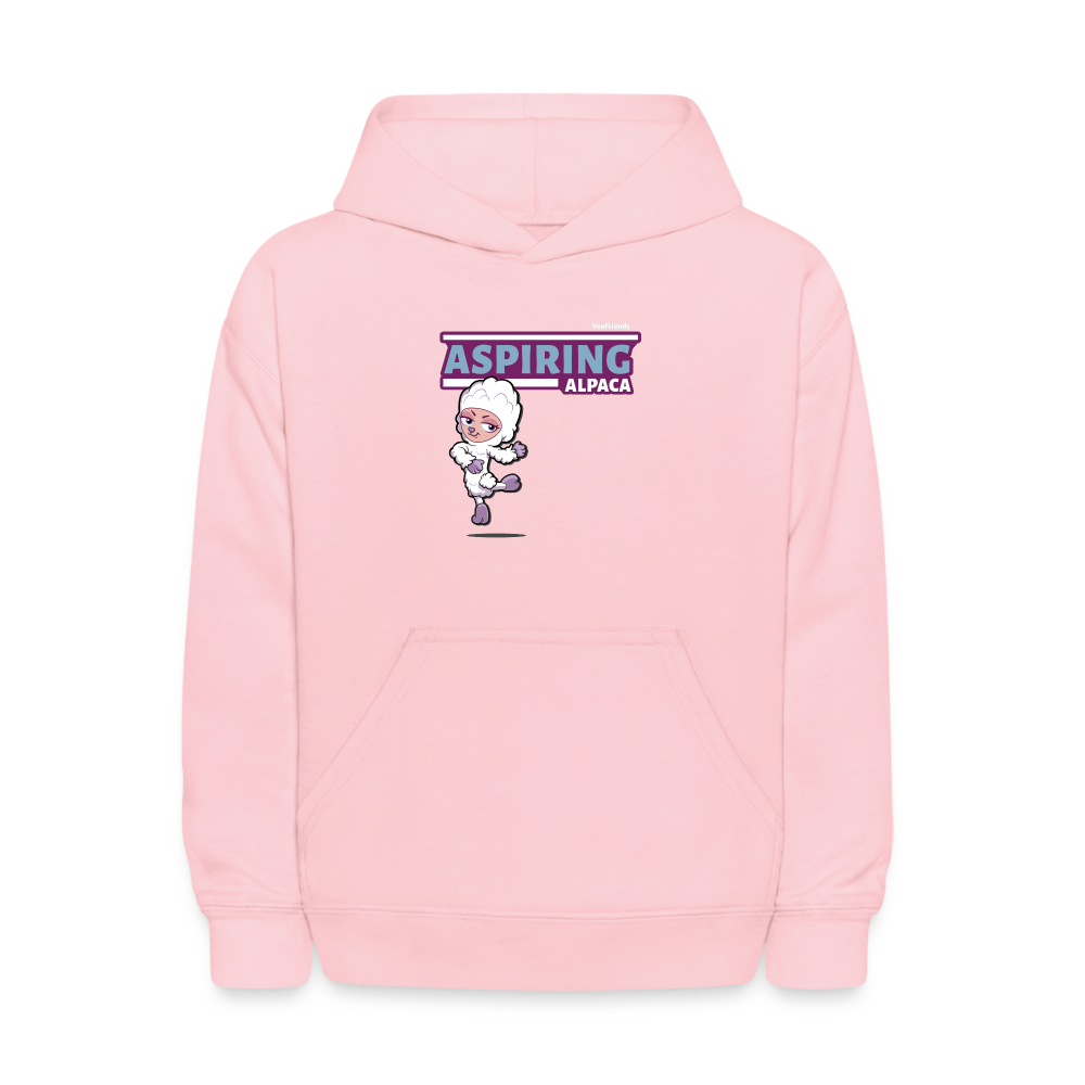 Aspiring Alpaca Character Comfort Kids Hoodie - pink