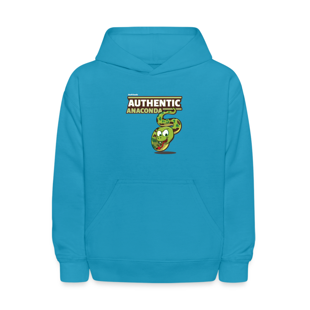 Authentic Anaconda Character Comfort Kids Hoodie - turquoise