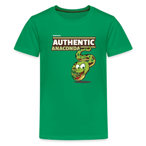 Authentic Anaconda Character Comfort Kids Tee - kelly green