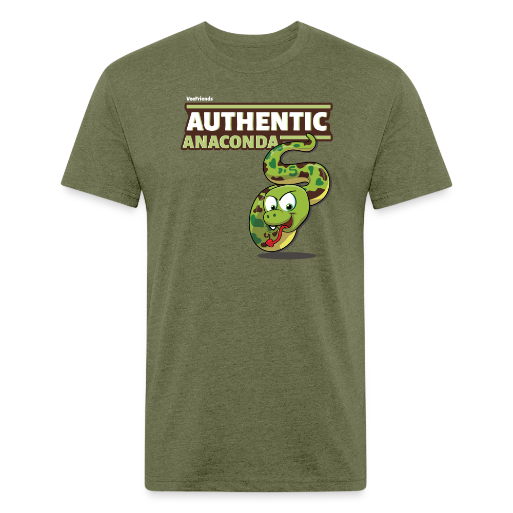 Authentic Anaconda Character Comfort Adult Tee - heather military green