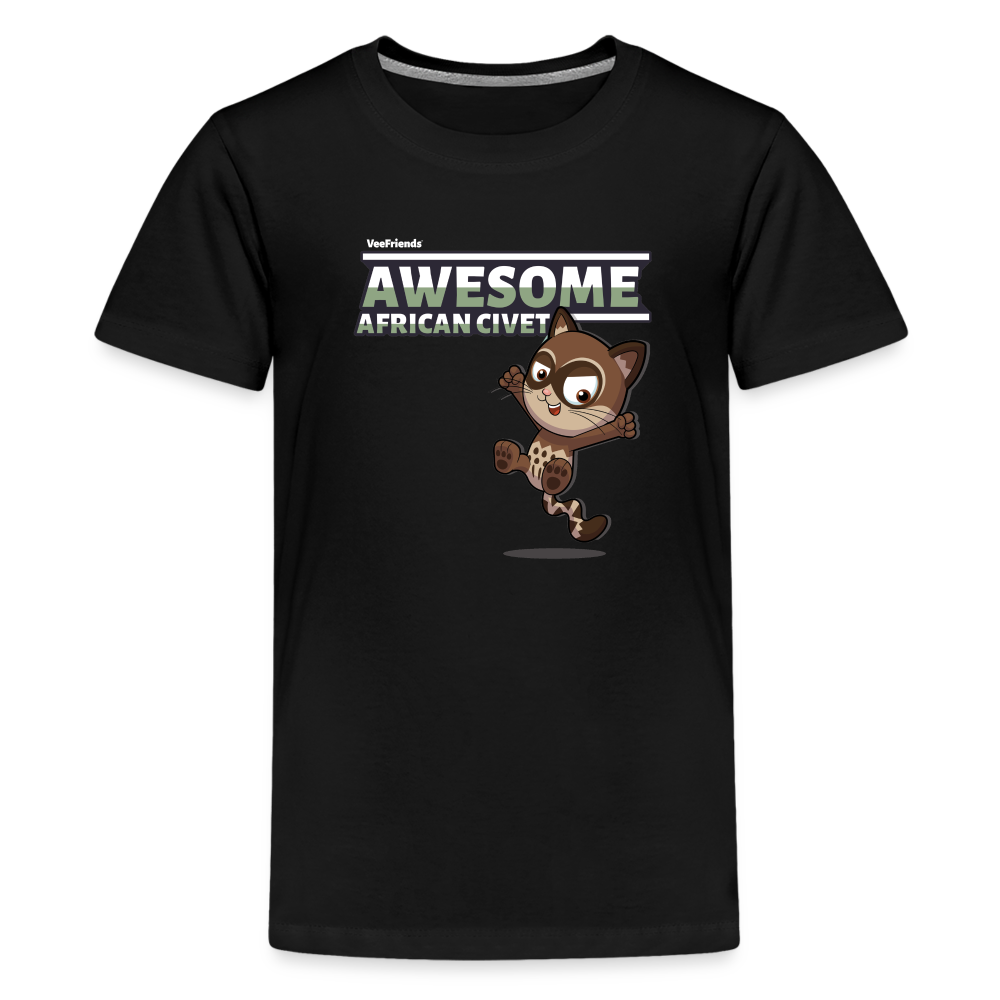 
            
                Load image into Gallery viewer, Awesome African Civet Character Comfort Kids Tee - black
            
        