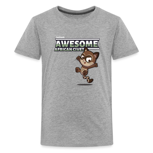 Awesome African Civet Character Comfort Kids Tee - heather gray